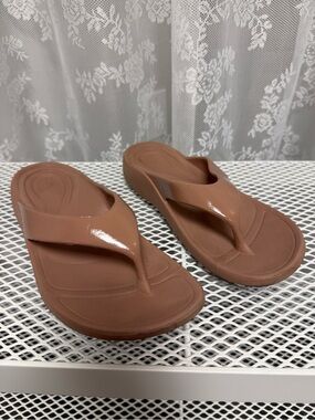 Aetrex Maui Orthotic Flip Flops Mocha Arch Support Sandal Women's - Size 10